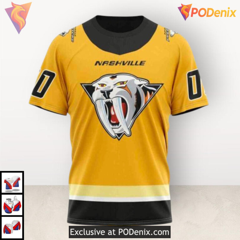 Reverse Retro Kits 2025 Tribute Nashville Predators Kids Hoodie Custom Hoodie - 2