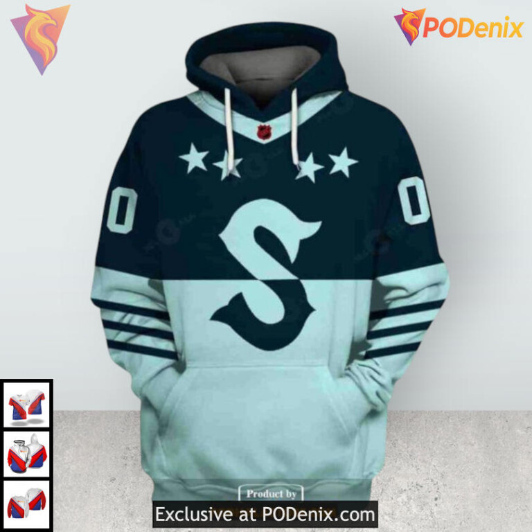 Reverse Retro Name Number 2025 Custom Seattle Kraken Holiday Hoodie 3D - 1