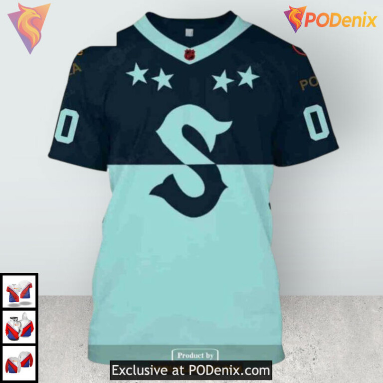Reverse Retro Name Number 2025 Custom Seattle Kraken Holiday Hoodie 3D - 3