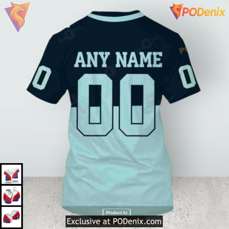 Reverse Retro Name Number 2025 Custom Seattle Kraken Holiday Hoodie 3D - 4