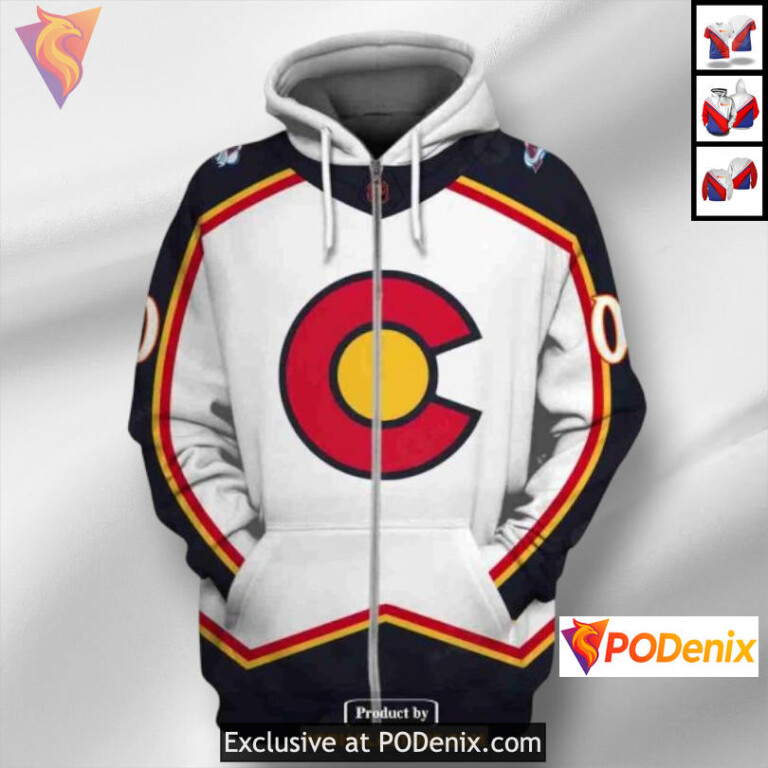 Reverse Retro Name Number Edition Colorado Avalanche Team Hoodie Custom 3D