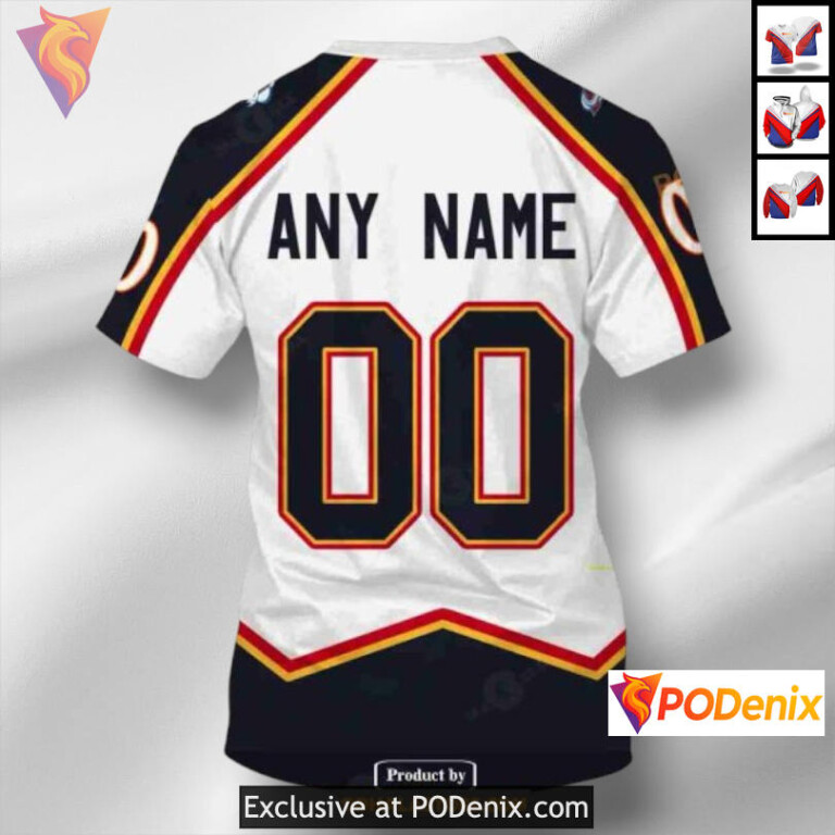 Reverse Retro Name Number Edition Colorado Avalanche Team Hoodie Custom 3D - 4