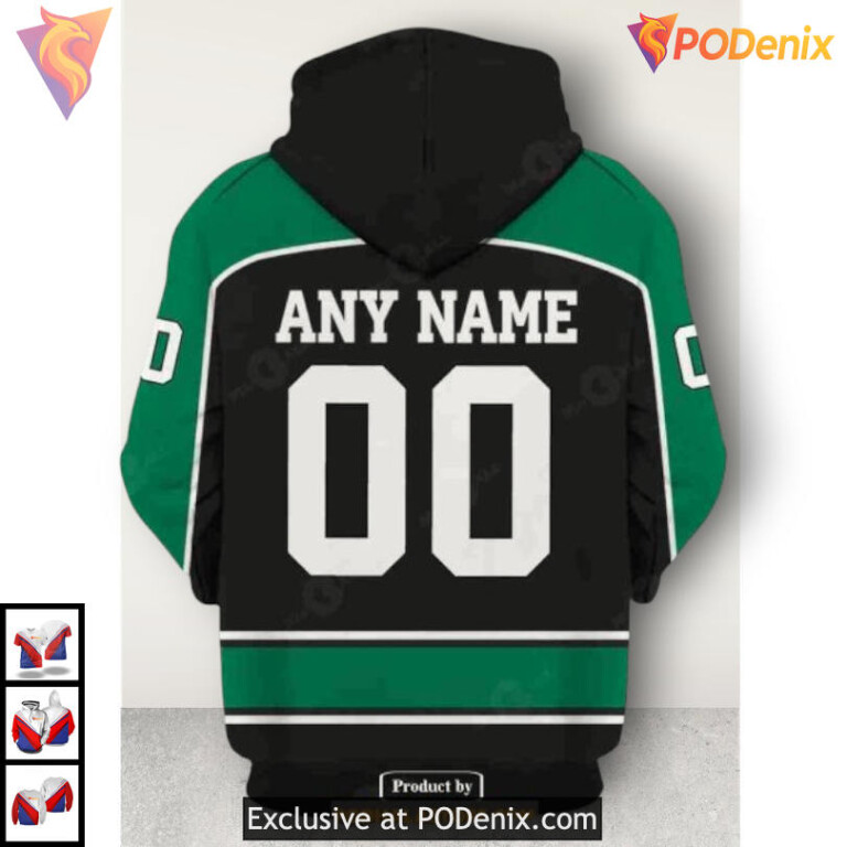 Reverse Retro Name Number Edition Dallas Stars Zip Up Hoodie 3D Shirt - 2
