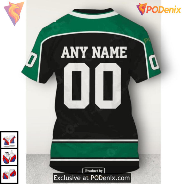 Reverse Retro Name Number Edition Dallas Stars Zip Up Hoodie 3D Shirt - 4
