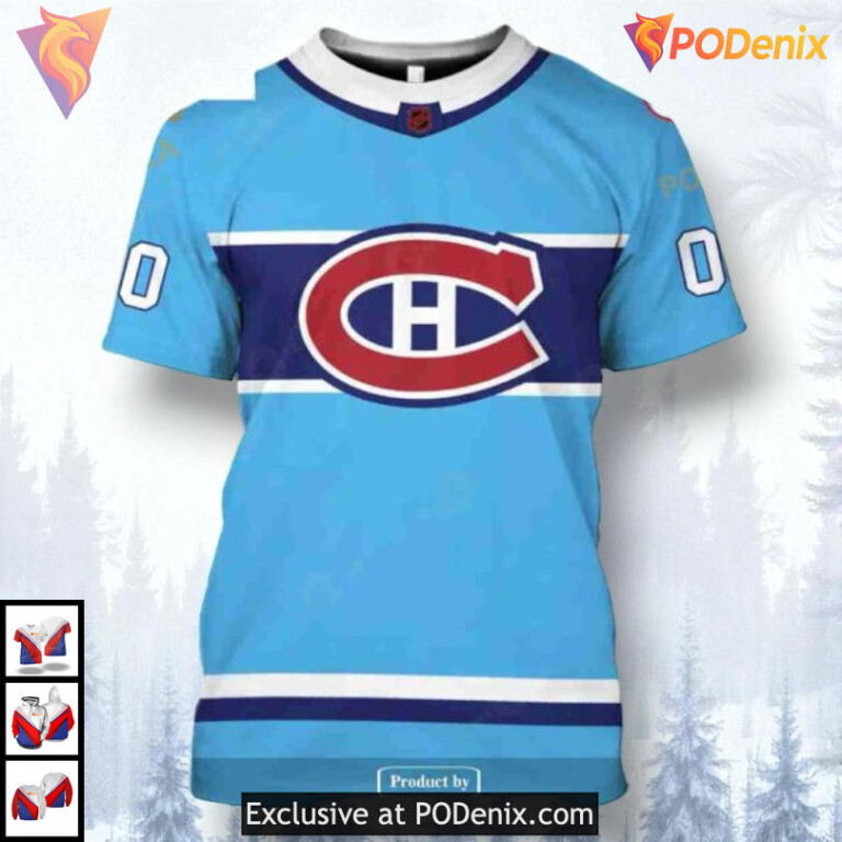 Reverse Retro Name Number Edition NHL Montreal Canadiens Hoodie 3D Custom - 2