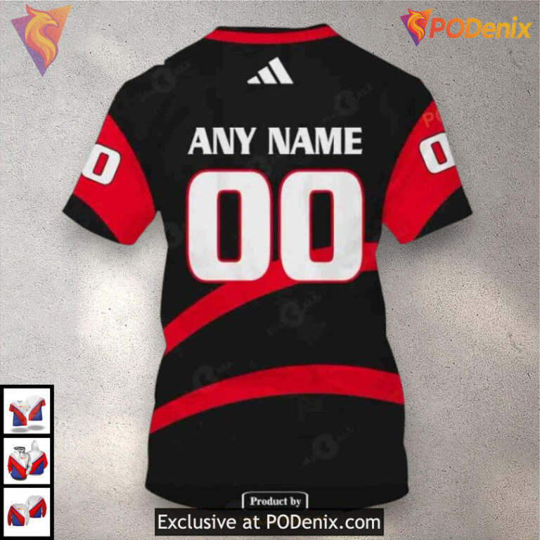 Reverse Retro Name Number Edition NHL Ottawa Senators Holiday Hoodie 3D - 6