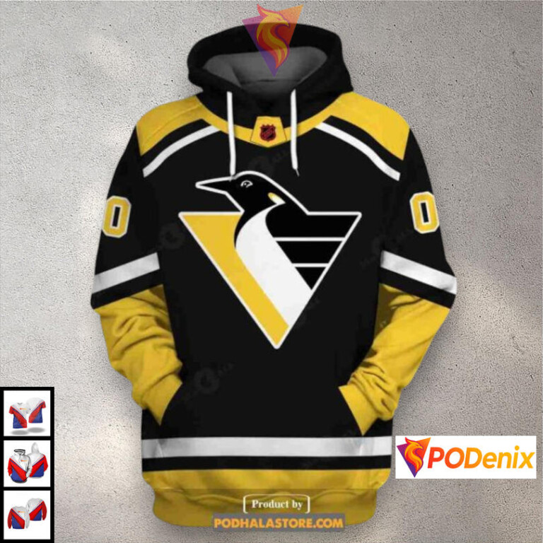 Reverse Retro Name Number Edition Pittsburgh Penguins Christmas Hoodie NHL 3D - 1