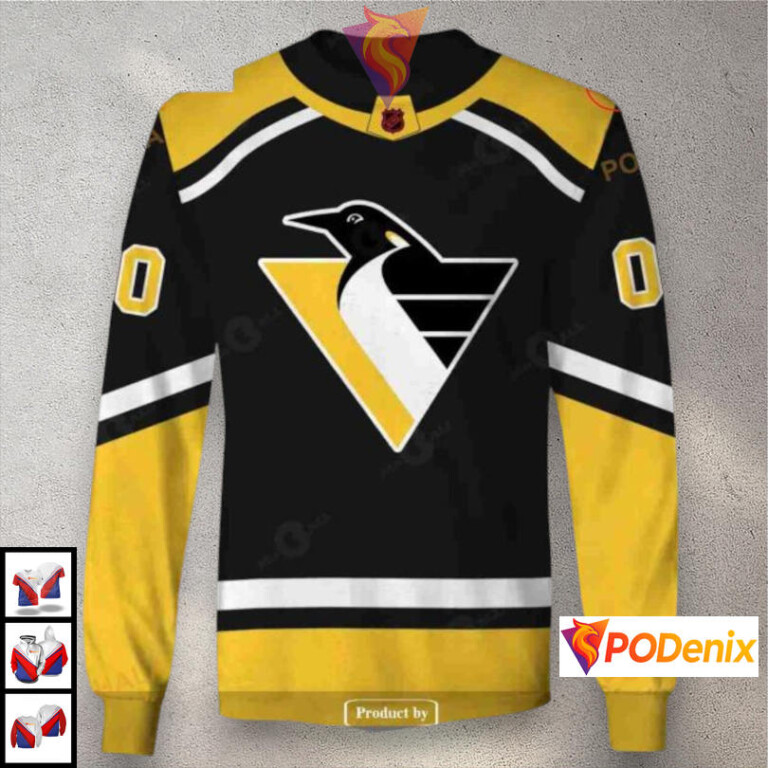 Reverse Retro Name Number Edition Pittsburgh Penguins Christmas Hoodie NHL 3D - 3
