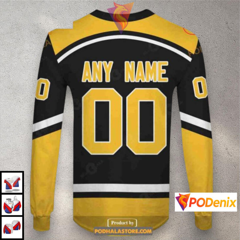 Reverse Retro Name Number Edition Pittsburgh Penguins Christmas Hoodie NHL 3D - 4