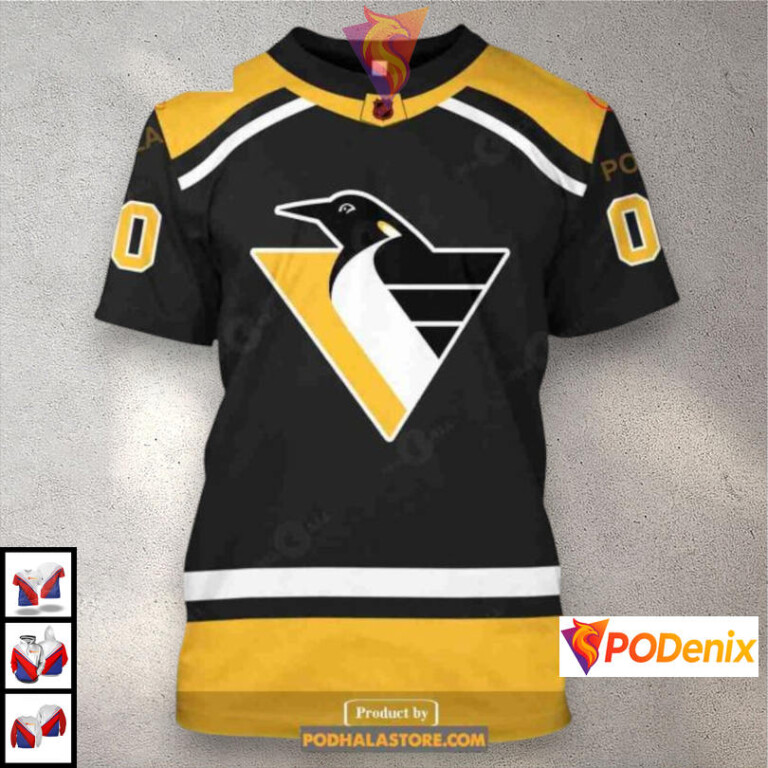 Reverse Retro Name Number Edition Pittsburgh Penguins Christmas Hoodie NHL 3D - 5
