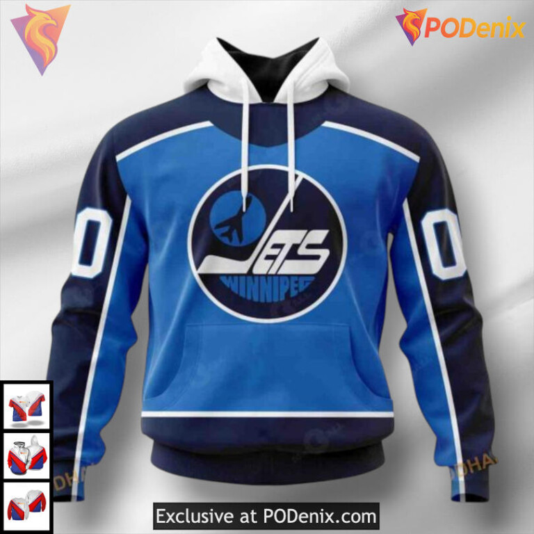 Norse Viking Symbols Theme Custom Number Winnipeg Jets Hoodie 3D Team Hoodie