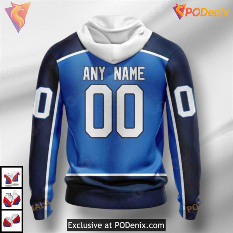 Norse Viking Symbols Theme Custom Number Winnipeg Jets Hoodie 3D Team Hoodie - 1