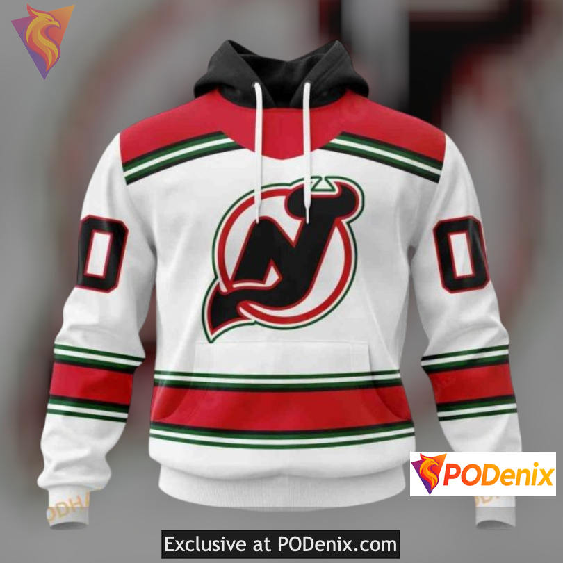 Reverse Retro Redesign Edition New Jersey Devils Graphic Hoodie Custom Apparel
