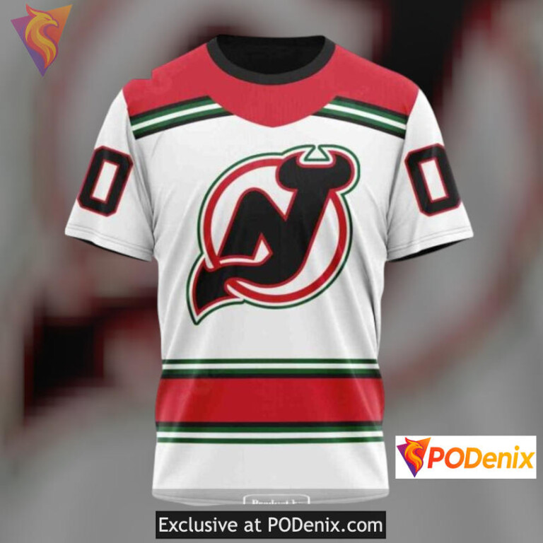 Reverse Retro Redesign Edition New Jersey Devils Graphic Hoodie Custom Apparel - 2