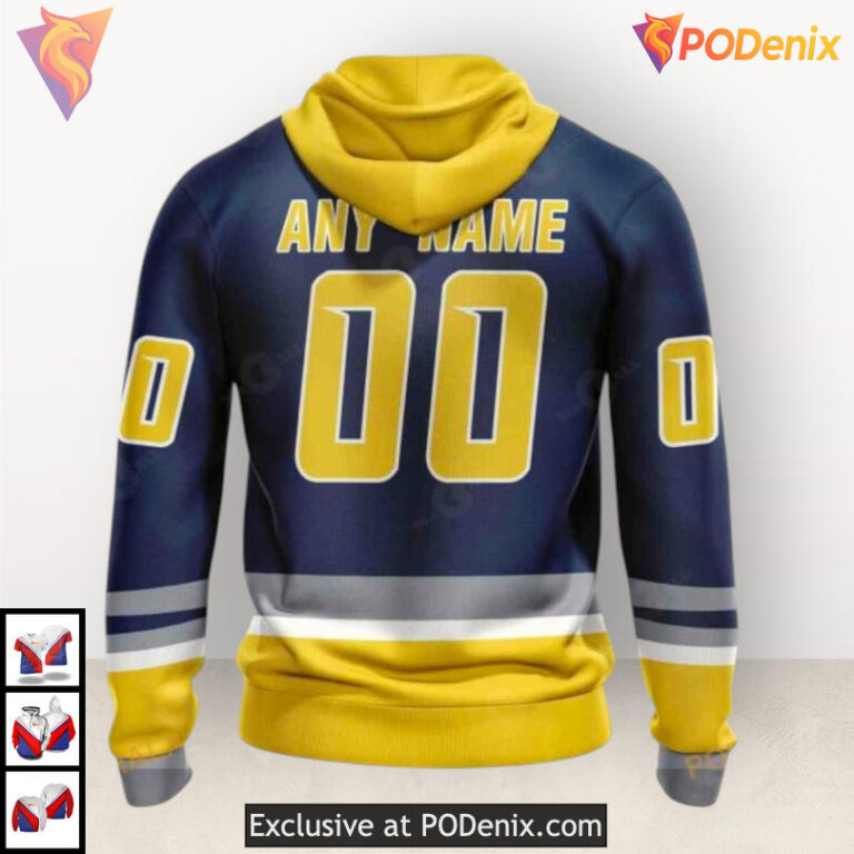 Reverse Retro Redesign Style Nashville Predators Graphic Hoodie Custom 3D - 1