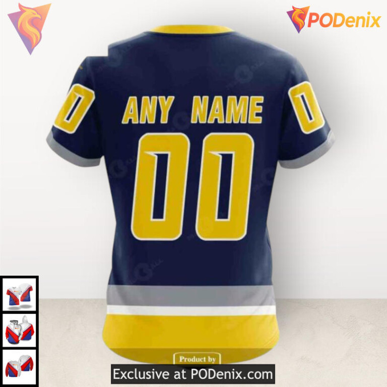 Reverse Retro Redesign Style Nashville Predators Graphic Hoodie Custom 3D - 3