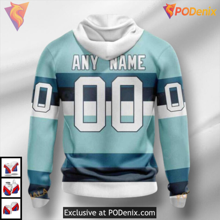 Reverse Retro Redesign Tribute Concept Seattle Kraken Hoodie 3D NHL 2025 - 1