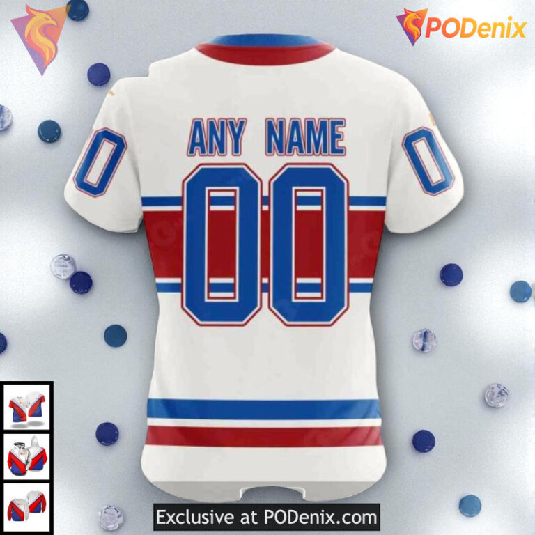 Reverse Retro Redesign Tribute NHL Retro Montreal Canadiens Hoodie 3D - 3