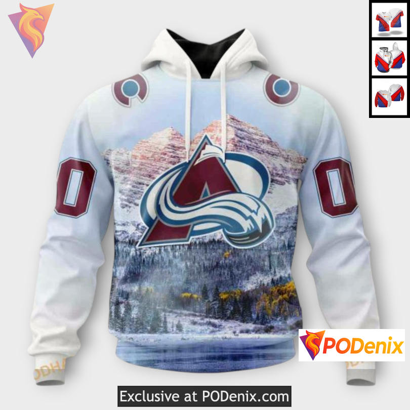 Rocky Mountain Landscape Concept Colorado Avalanche Holiday Hoodie Custom 3D
