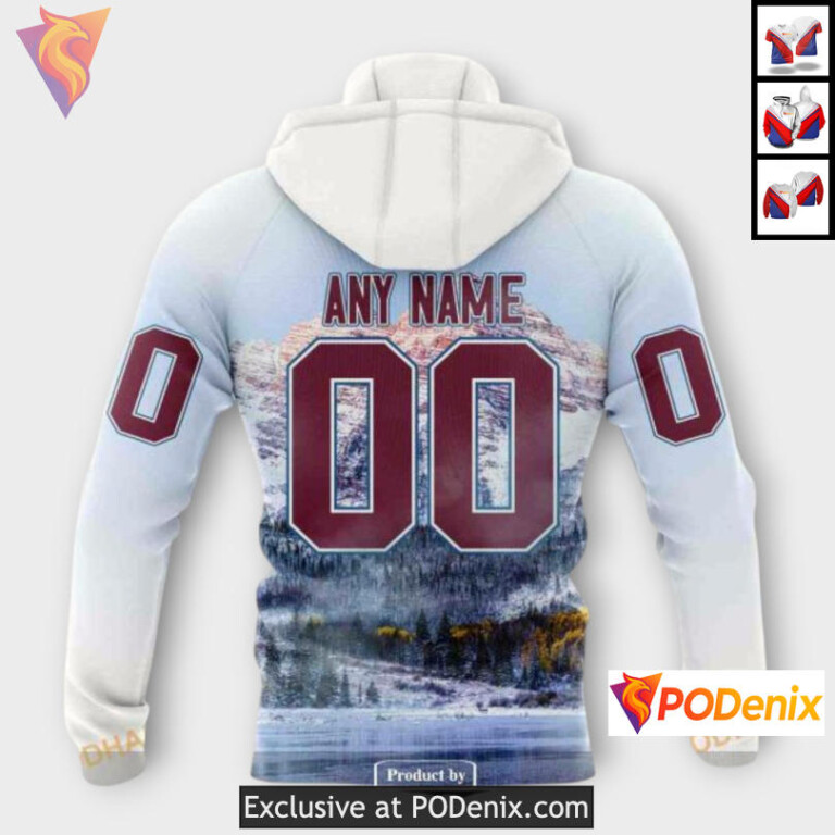 Rocky Mountain Landscape Concept Colorado Avalanche Holiday Hoodie Custom 3D - 1