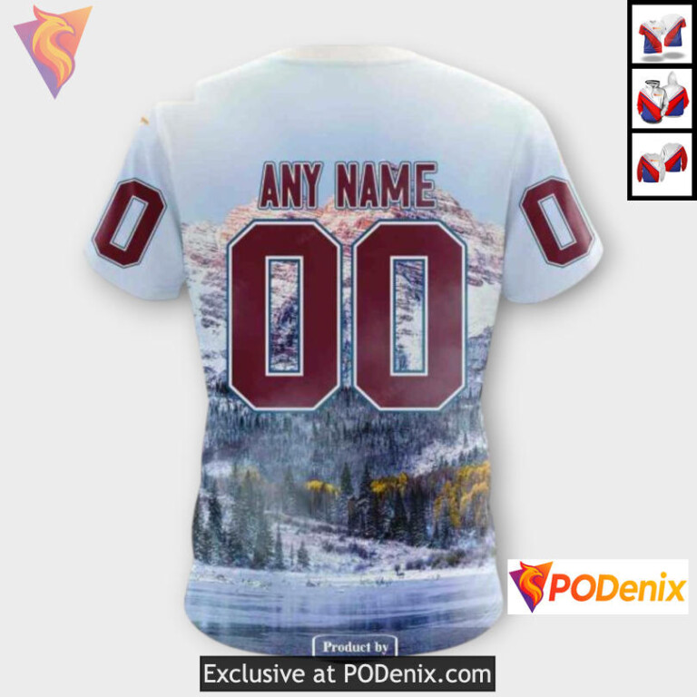 Rocky Mountain Landscape Concept Colorado Avalanche Holiday Hoodie Custom 3D - 3