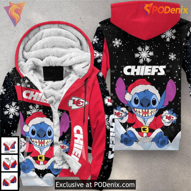 Saint Inspired Holiday Kc Chiefs Hoodie, 3D Christmas Zip Up Apparel Style - 2
