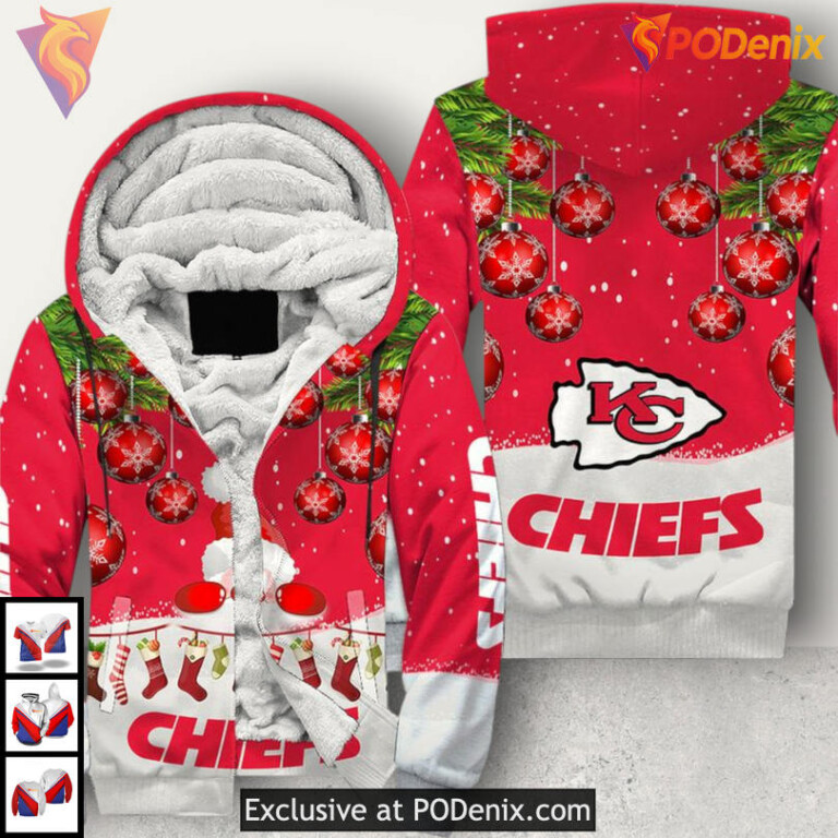 Santa Graphic Kansas City Chiefs 3D Hoodie Limited Edition Holiday Gift - 2
