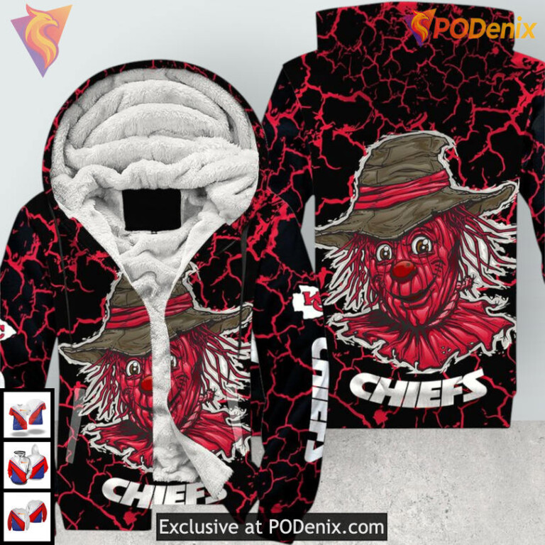 Scarecrow Halloween Kansas City Chiefs Hoodie, Zip Up Youth 3D Fan Edition - 2