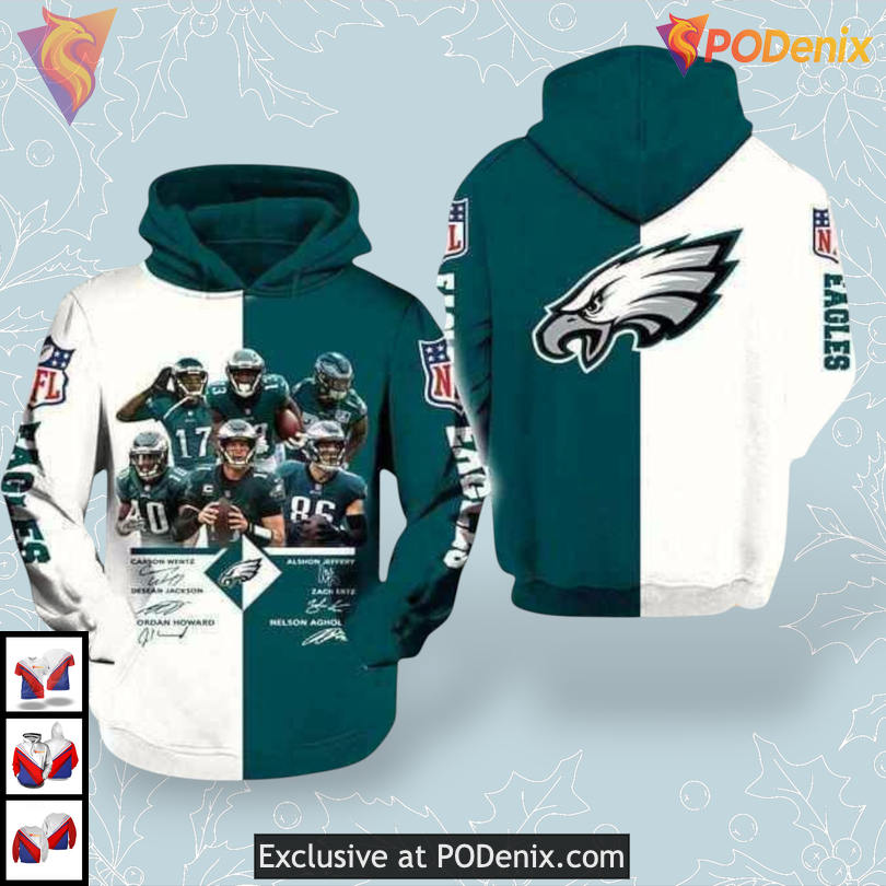 Signature Lovers Edition Custom Philadelphia Eagles Hoodies Personalized 3D Apparel Signature Lovers Edition Custom Philadelphia Eagles Hoodies Personalized 3D Apparel