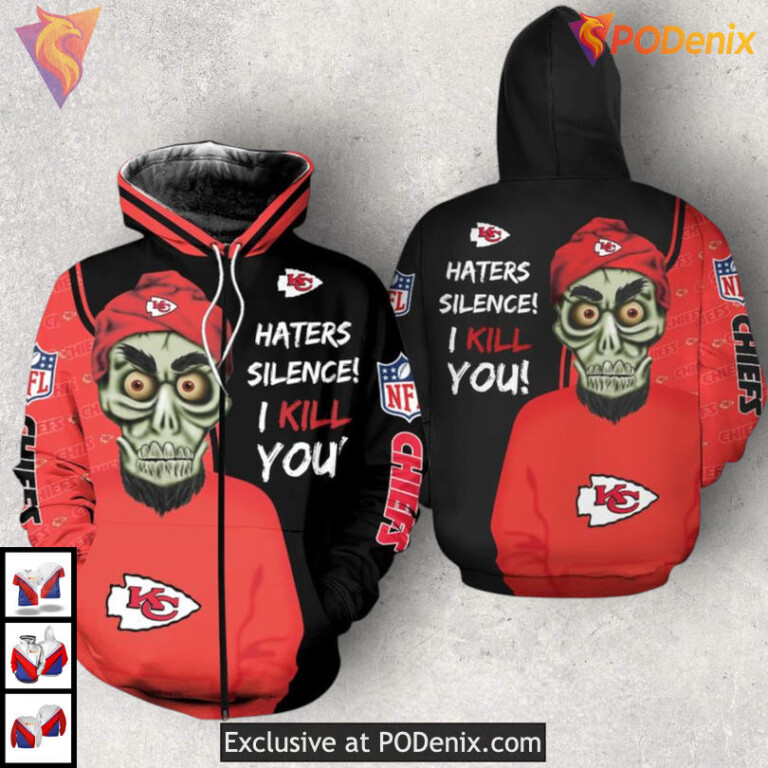 Silence the Haters Personalized Kc Chiefs Hoodie, Custom Fan Statement Apparel - 2