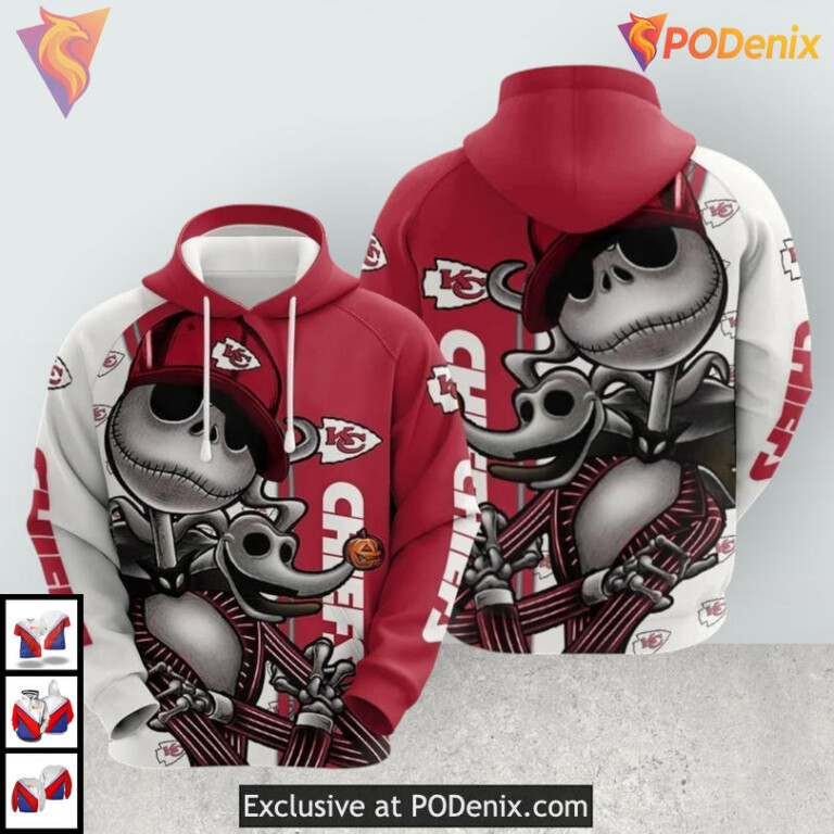 Skeleton Crew Halloween Kansas City Chiefs Hoodie 3D, Limited Fan Apparel