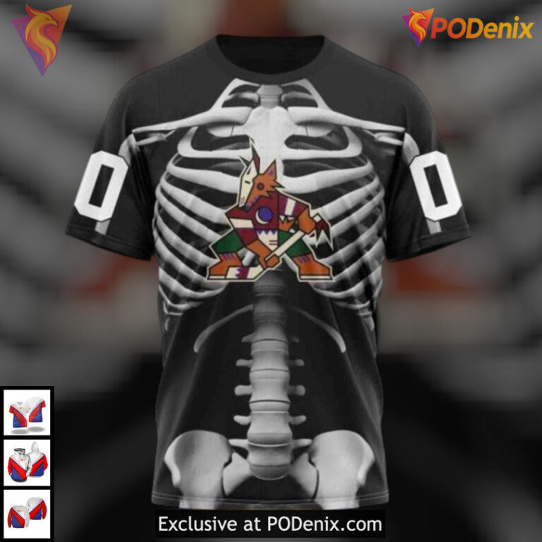 Skeleton Halloween Costume Style Arizona Coyotes Unisex Hoodie Unique Apparel - 2