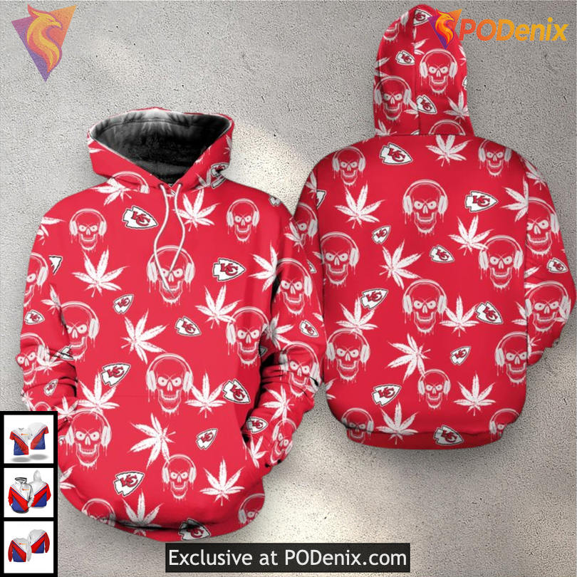 Skull and Leaf Artwork Kansas City Chiefs Hoodie For Men, Youth Fan Gear Skull and Leaf Artwork Kansas City Chiefs Hoodie For Men, Youth Fan Gear