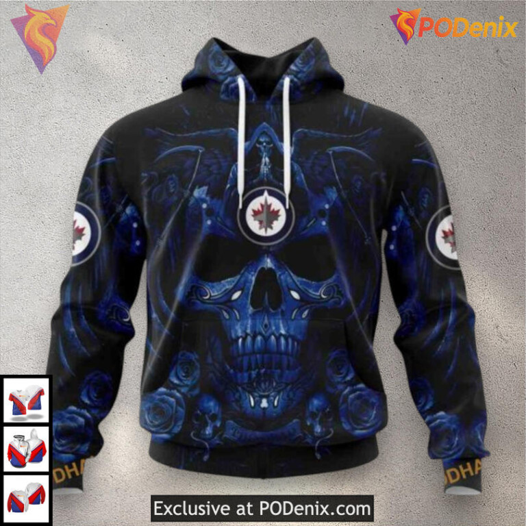 Retro Gradient Color Concept Vintage Winnipeg Jets Hoodie Classic 3D Design