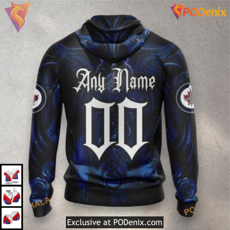 Retro Gradient Color Concept Vintage Winnipeg Jets Hoodie Classic 3D Design - 1