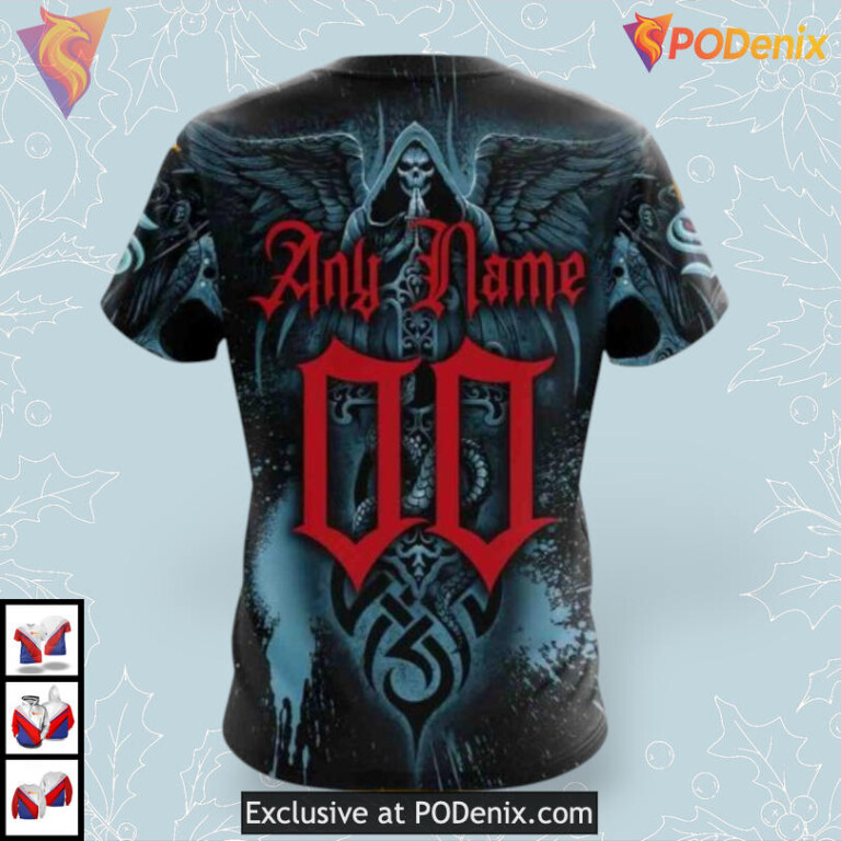 Skull Artwork Graphic Concept Custom Seattle Kraken 3D Hoodie NHL Style - 3