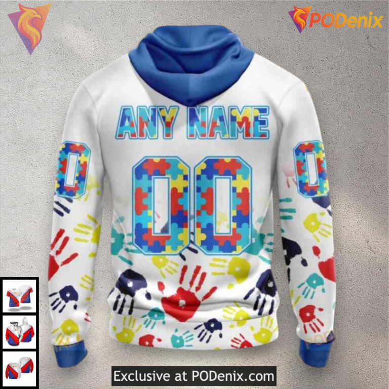 Special Autism Awareness Vintage Calgary Flames Hoodie 3D Edition - 2