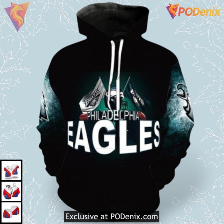 Sport Fashion Theme Philadelphia Eagles Womens Hoodie Modern 3D Collection