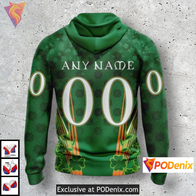 St Patricks Day Celebration Anaheim Ducks 3D Hoodie Custom Teamwear St Patricks Day Celebration Anaheim Ducks 3D Hoodie Custom Teamwear