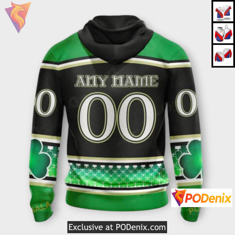 St Patricks Day Celebration Colorado Avalanche Retro Hoodie Custom 3D - 1