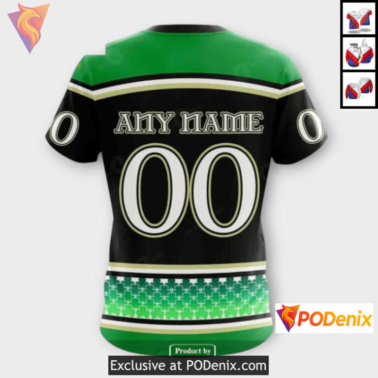 St Patricks Day Celebration Colorado Avalanche Retro Hoodie Custom 3D - 3
