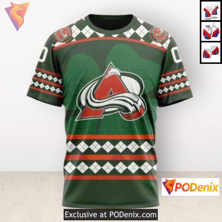St Patricks Day Celebration Colorado Avalanche Youth Hoodie Custom 3D - 2