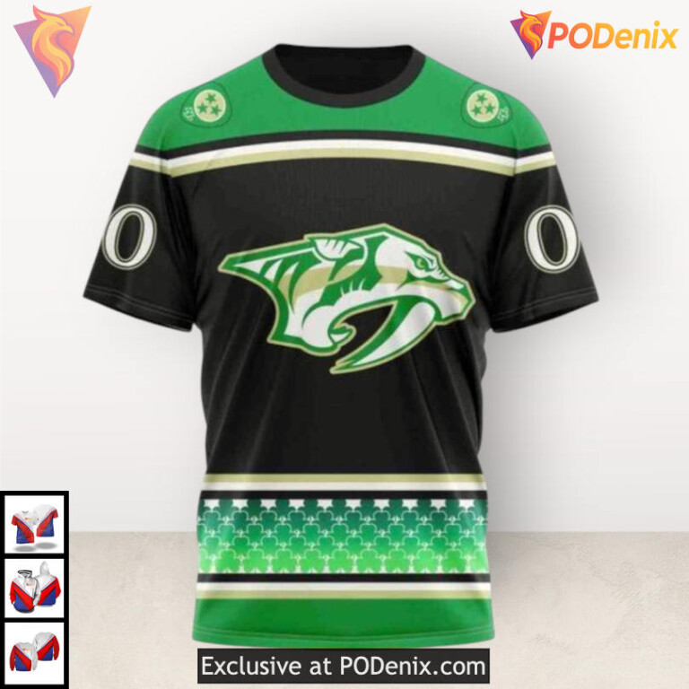 St Patricks Day Celebration Custom Nashville Predators Hoodie 3D Edition - 2