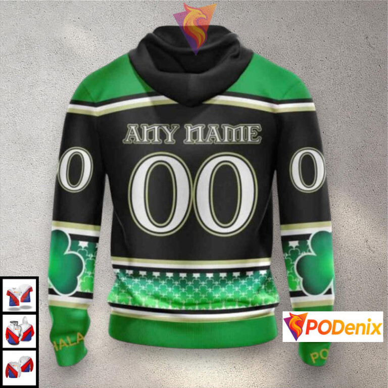 St Patricks Day Celebration Edition Pittsburgh Penguins All Over Print Hoodie NHL 3D - 1