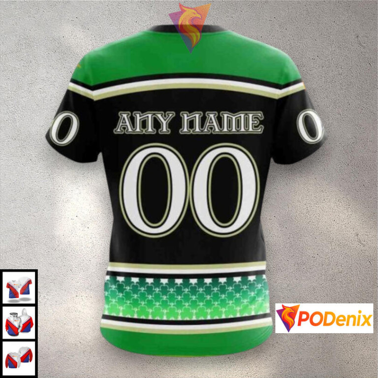 St Patricks Day Celebration Edition Pittsburgh Penguins All Over Print Hoodie NHL 3D - 3
