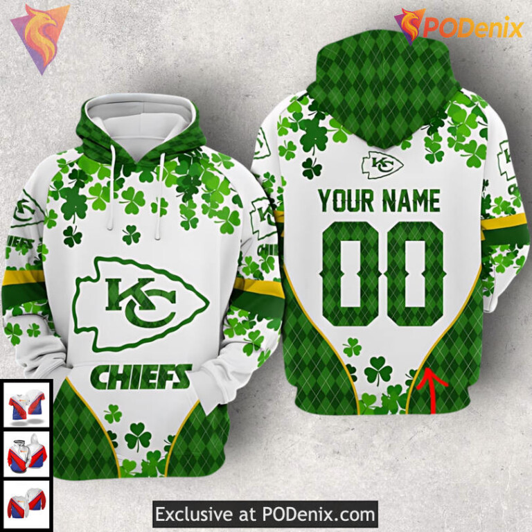 St Patricks Day Celebration Kc Chiefs Zip Up Hoodie, Holiday Custom Apparel