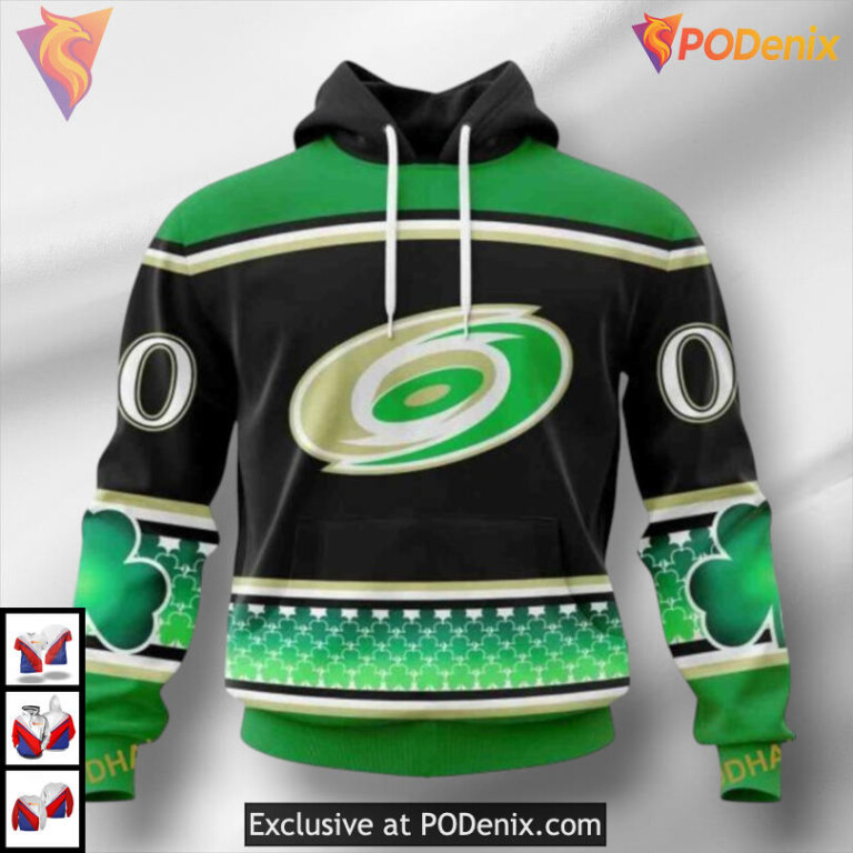 St Patricks Day Celebration Style Carolina Hurricanes Sweatshirt Hoodie 3D