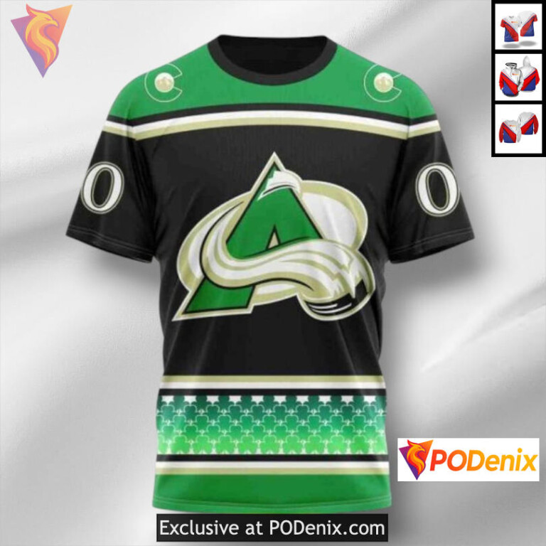 St Patricks Day Celebration Style Colorado Avalanche Christmas Hoodie Custom - 2