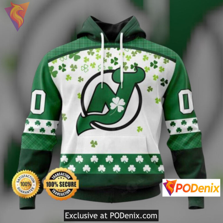St Patricks Day Fan Edition New Jersey Devils Sweatshirt Hoodie Personalized