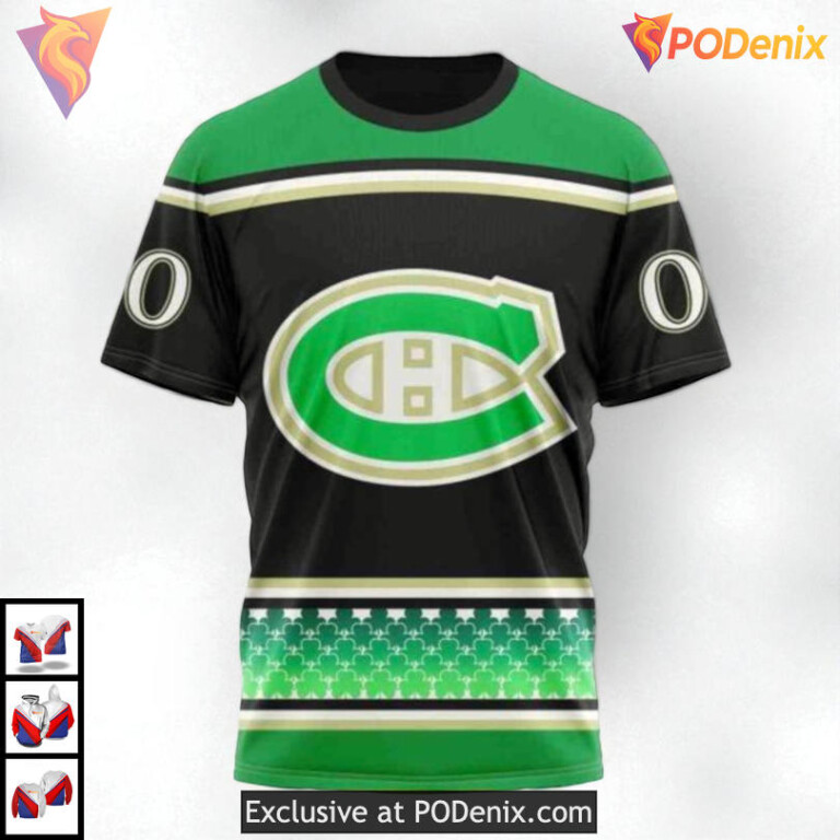 St Patricks Day Hockey Celebration NHL Montreal Canadiens 3D Hoodie Custom - 2